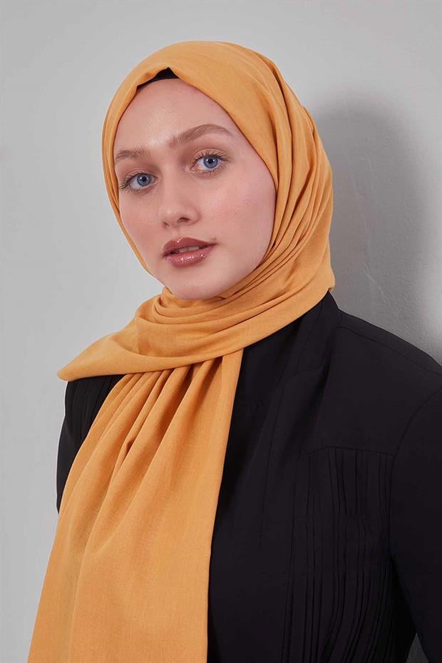 Gold Düz Tensel Şal