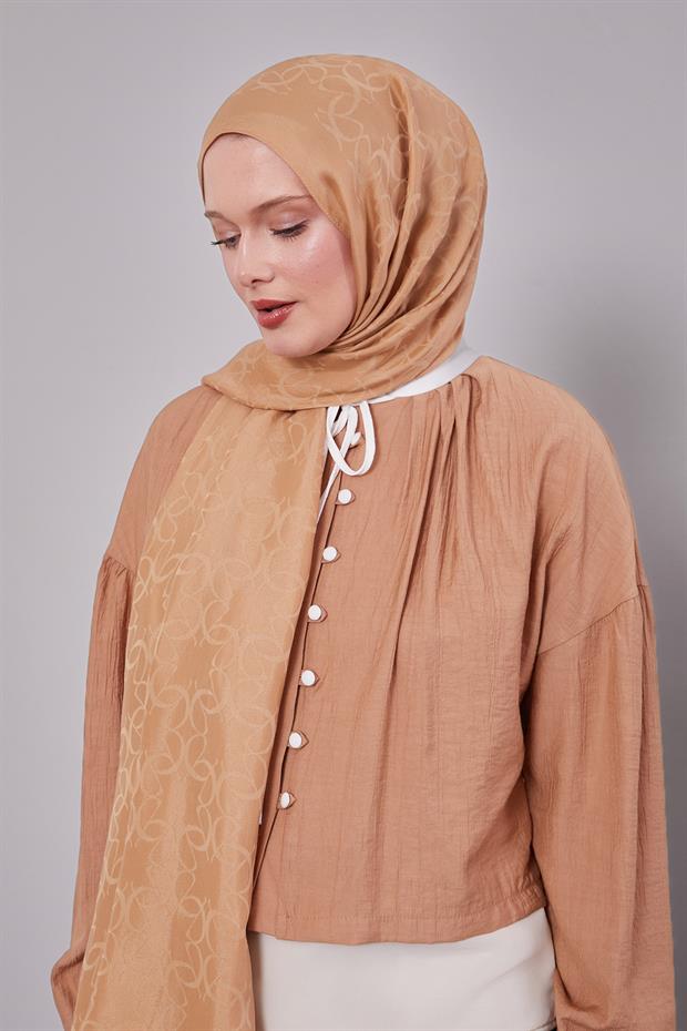 Gold Geometrik Desen Grazia Şal