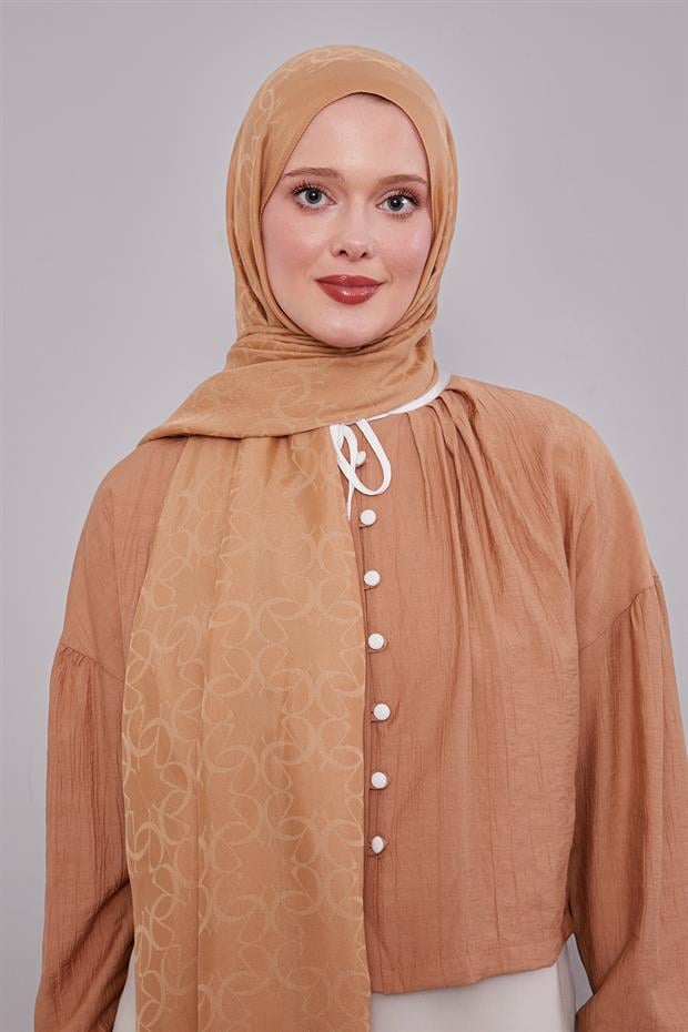 Gold Geometrik Desen Grazia Şal