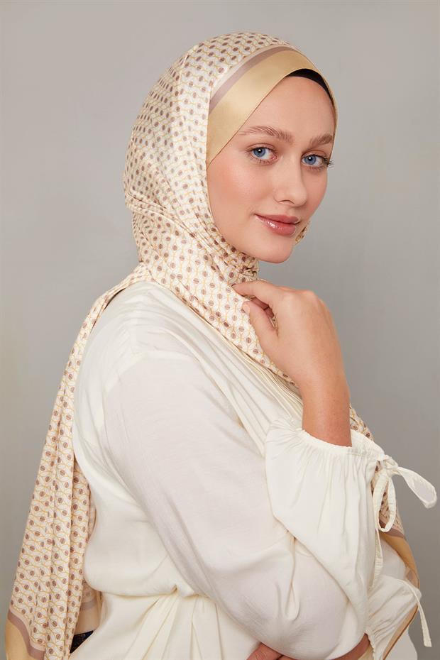 Gold Halkalı Benek Desen Angel Şal