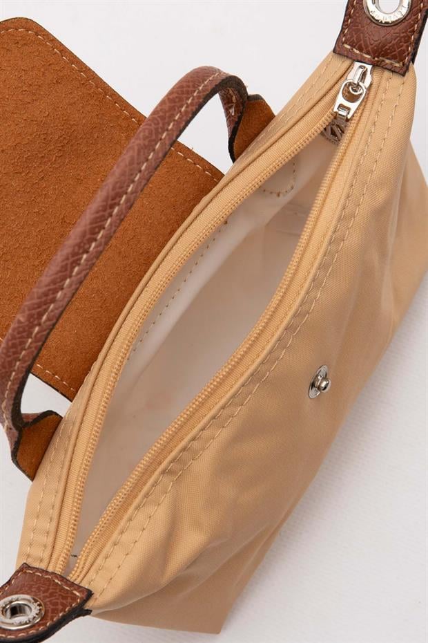 Gold Mini Boy Deri Kapak Detaylı El Çantası