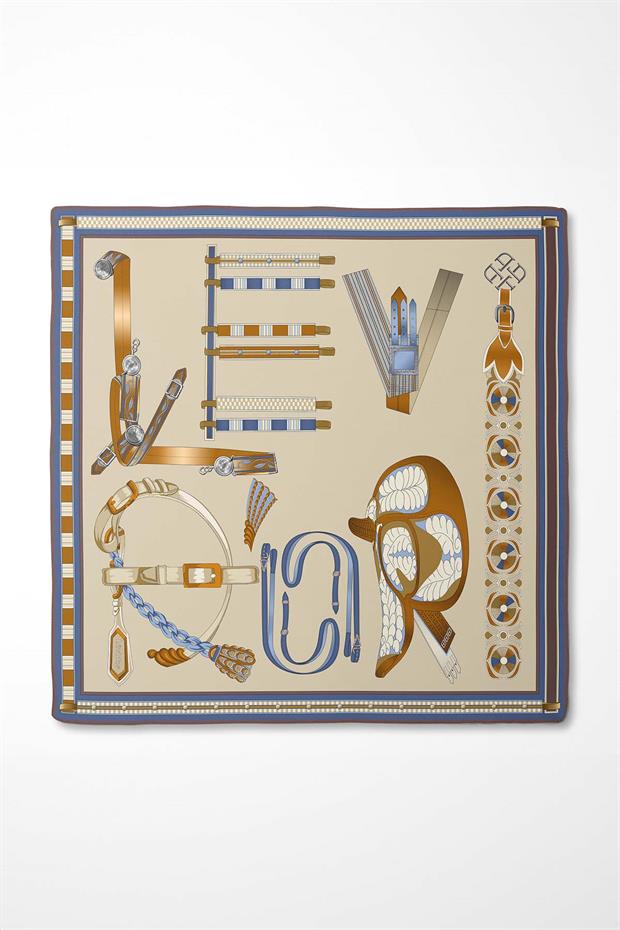 Gold Twill İpek Eşarp Lunera Koleksiyonu