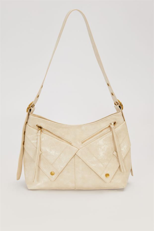 Gri Zarf Görünüm Detaylı Omuz Çantası