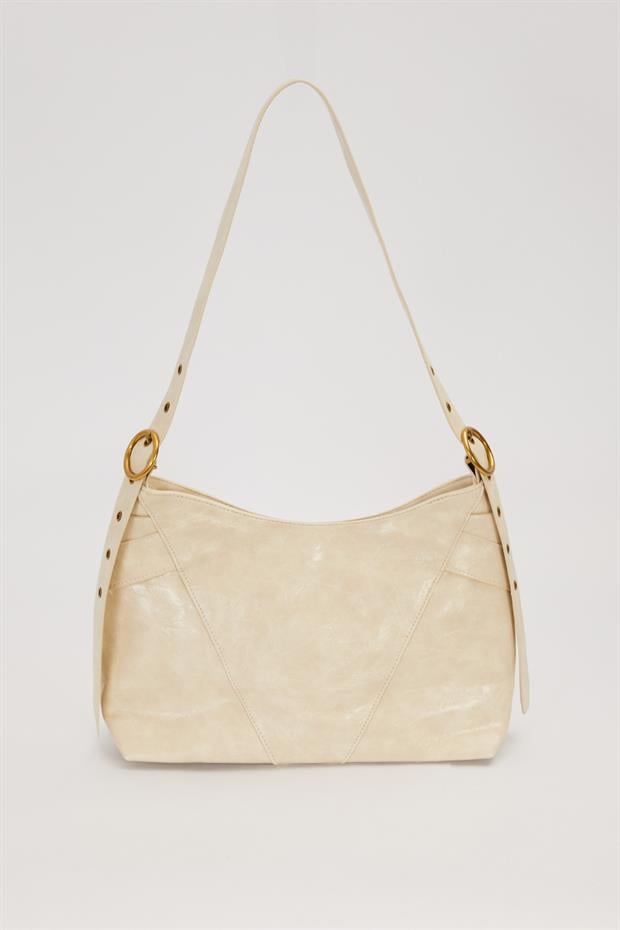 Gri Zarf Görünüm Detaylı Omuz Çantası