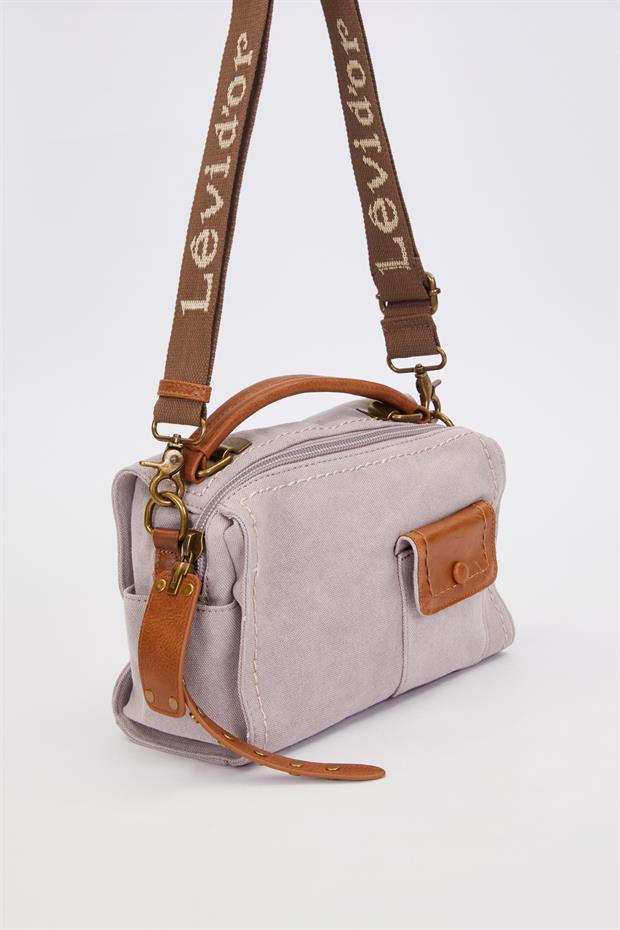 Gri Çift Askı Kullanımlı El Çantası