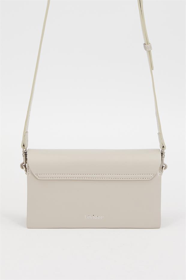 Gri Çift Askılı Omuz Çantası