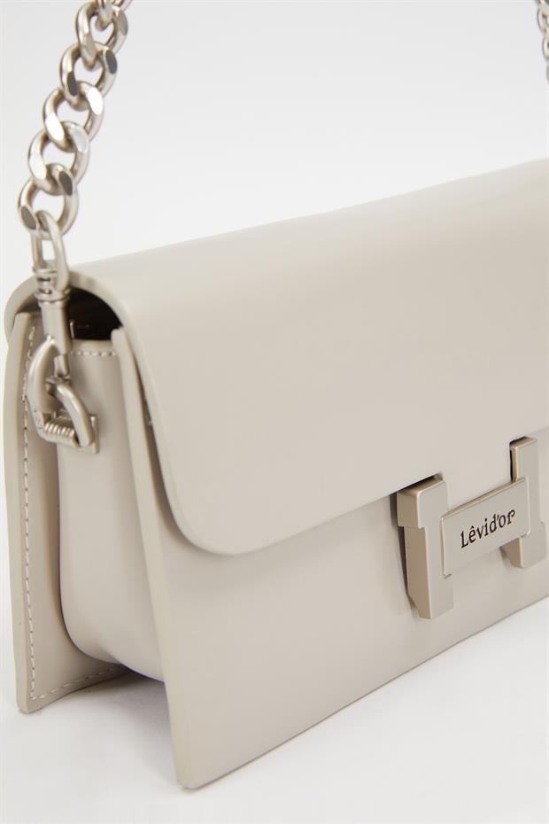 Gri Çift Askılı Omuz Çantası