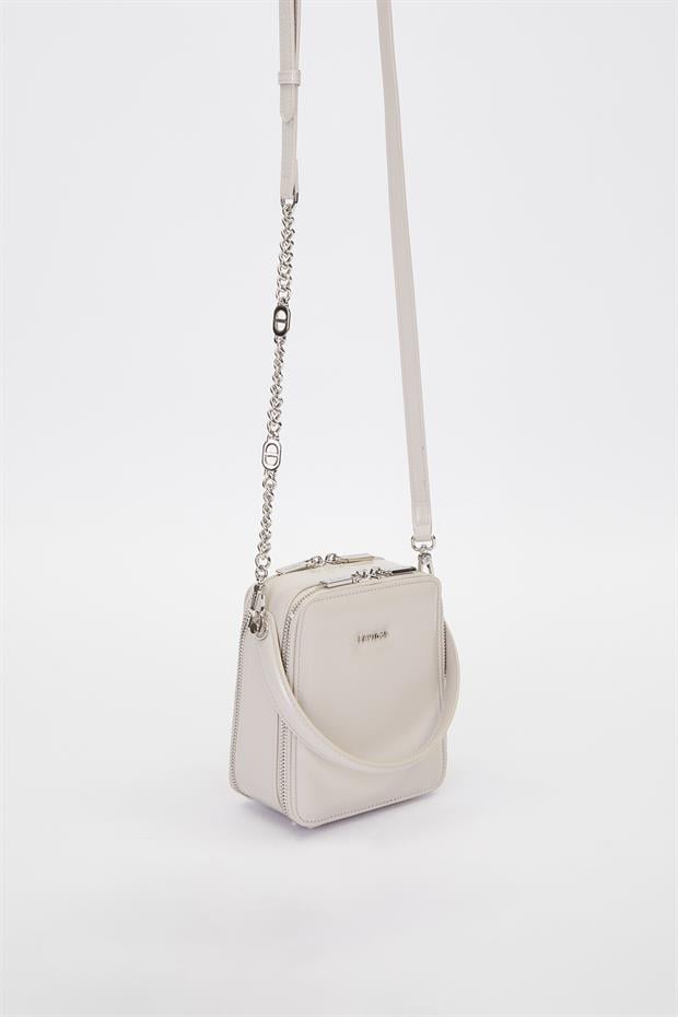 Gri Dikdörtgen Model Omuz Çantası