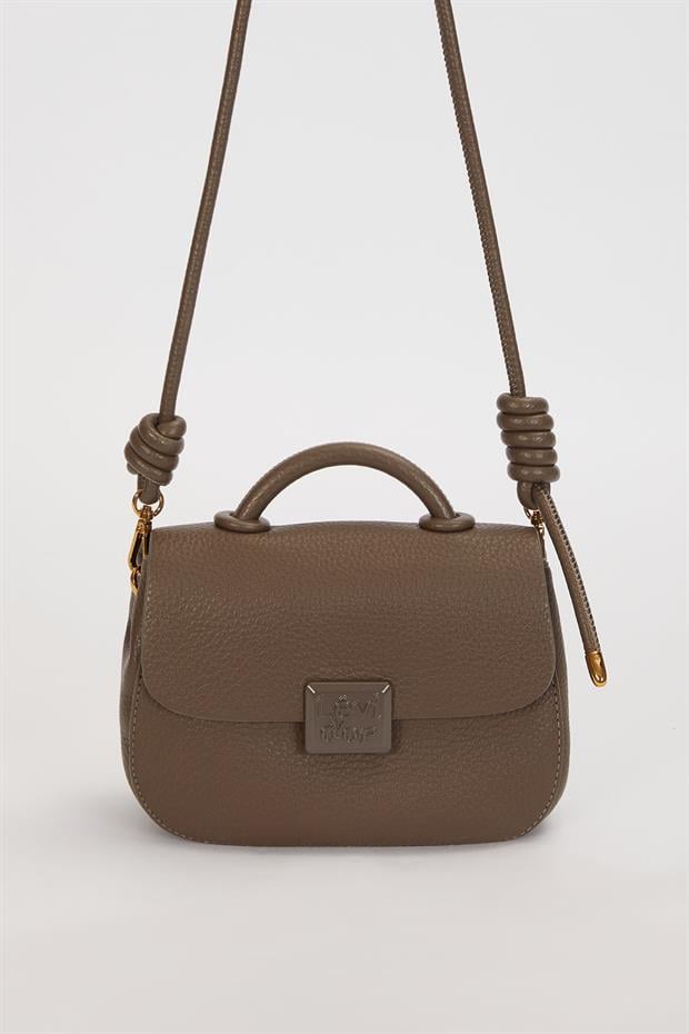 Gri Düğüm Detay Askılı Omuz Çantası