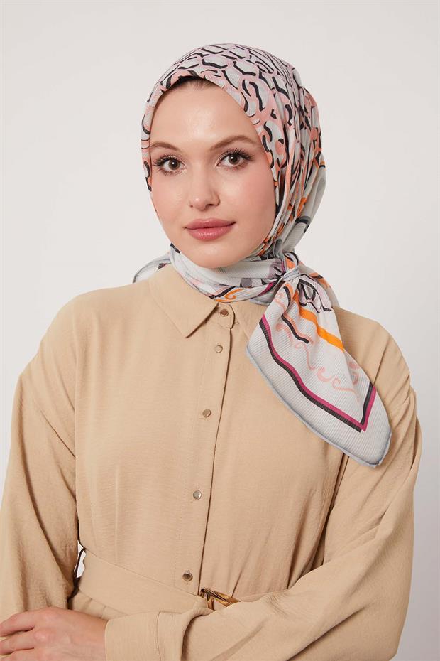 Gri Etnik Desen Pamuk Eşap