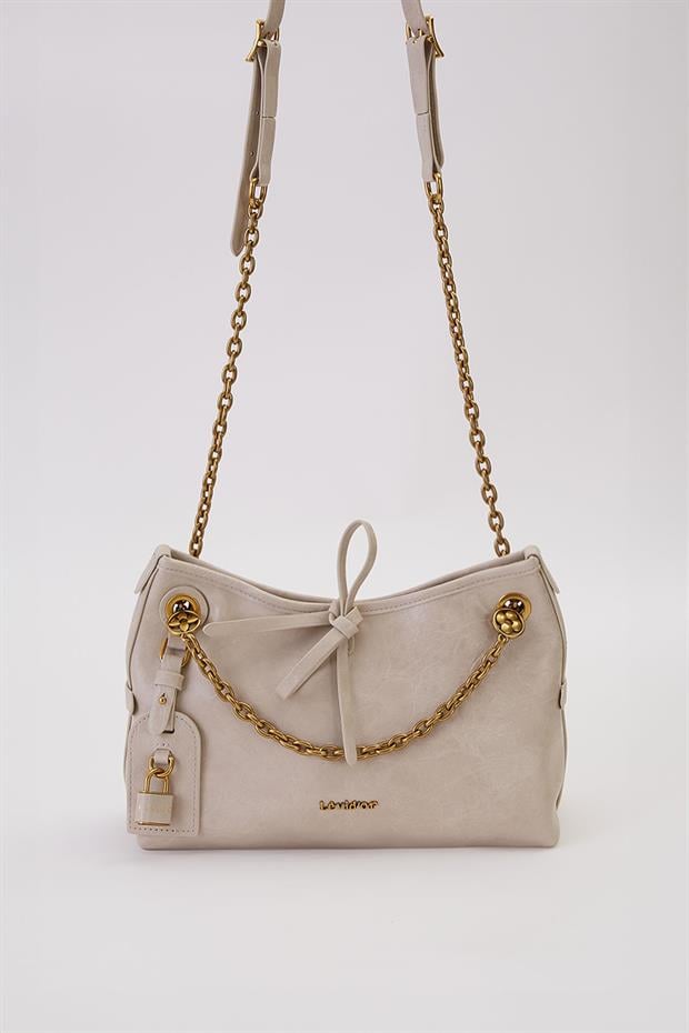 Gri Fiyonk Model Omuz Çantası