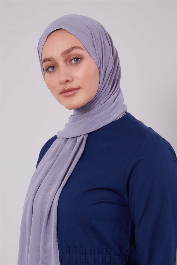 Gri Frozen Krep Şal