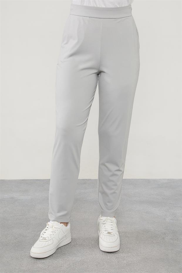 Gri Hakim Yaka Düğme Kapamalı Penye Spor Takım