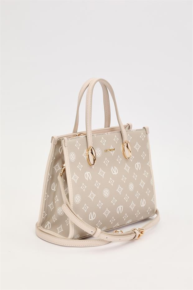 Gri LVD Baskılı El Çantası