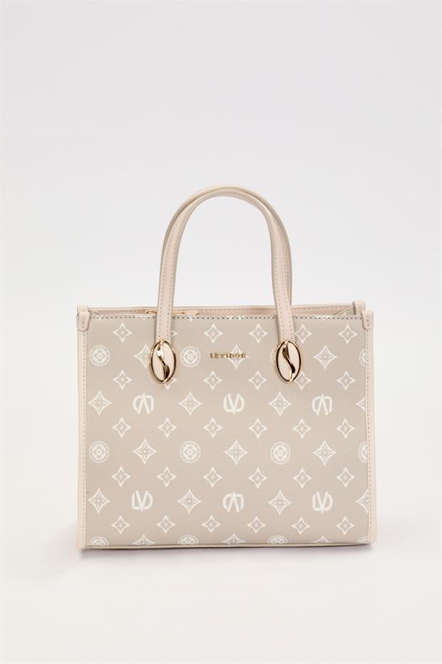 Gri LVD Baskılı El Çantası