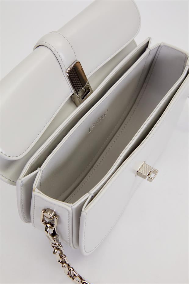 Gri Metal Detaylı Omuz Çantası