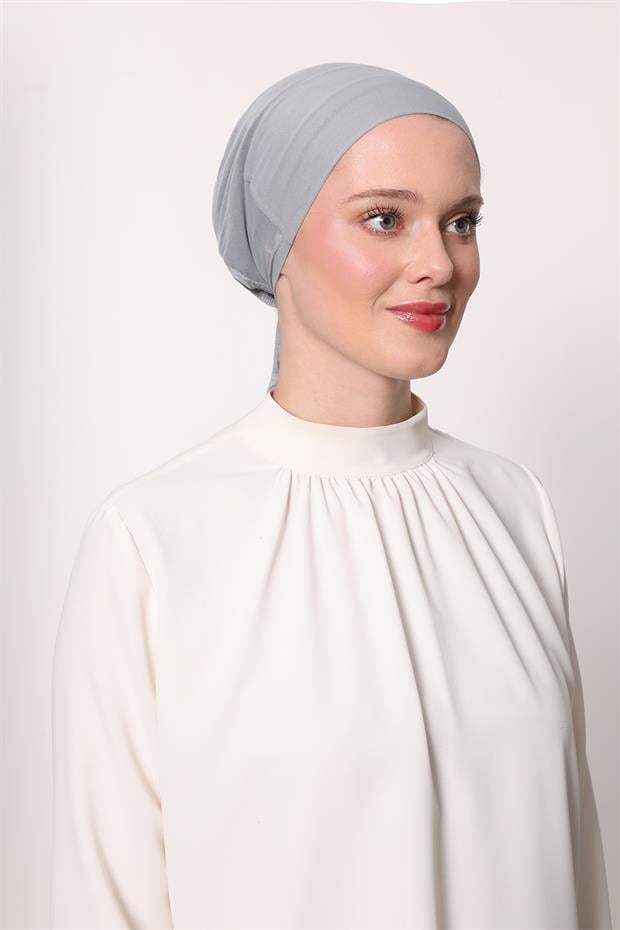 Gri Parisien Dikişsiz Bone