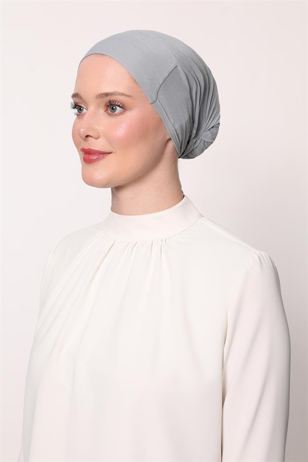 Gri Parisien Dikişsiz Bone