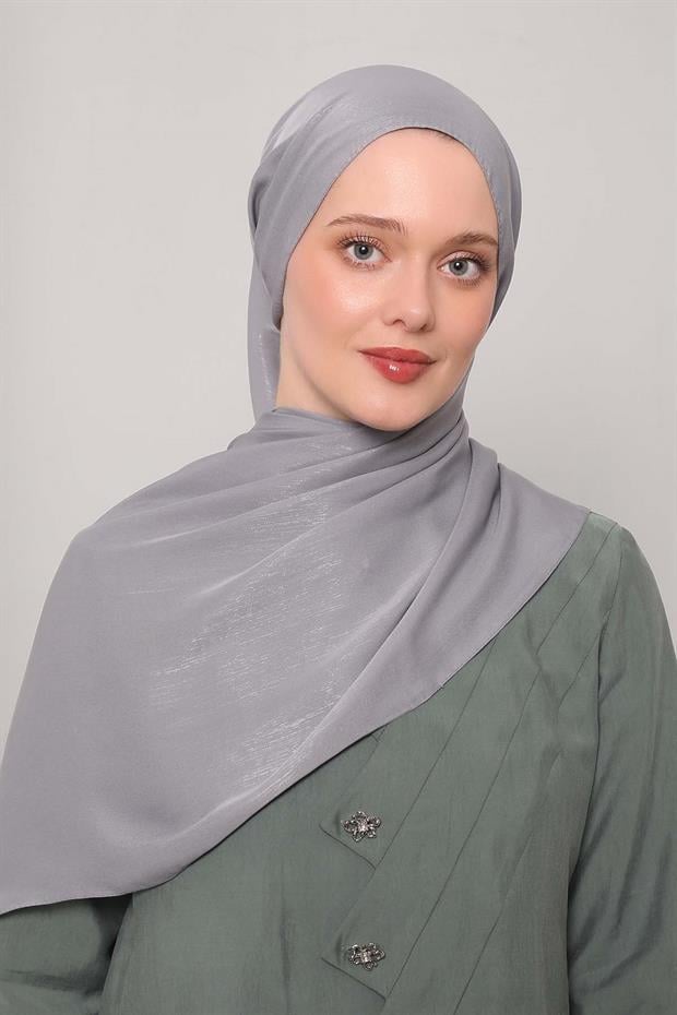 Gri Simli Elmas Şal