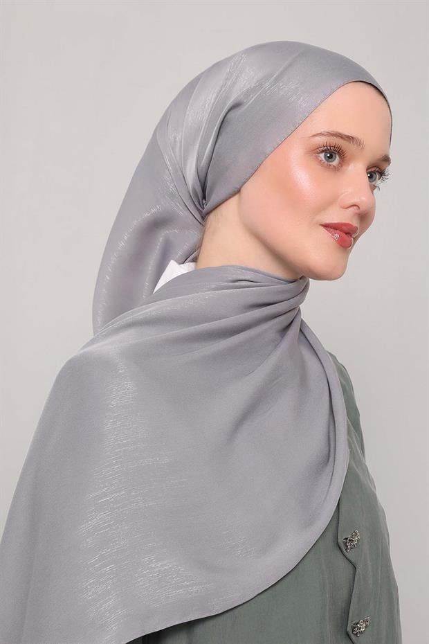 Gri Simli Elmas Şal