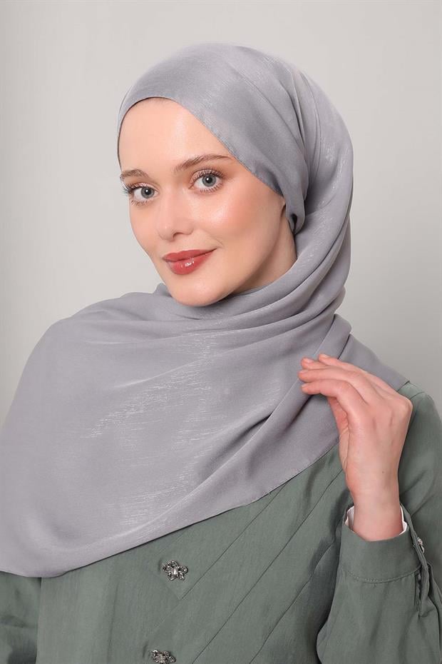 Gri Simli Elmas Şal