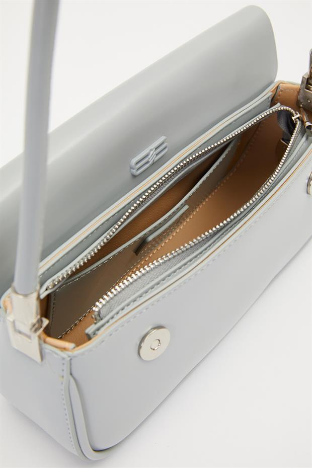 Gri Uzun Askılı Omuz Çantası