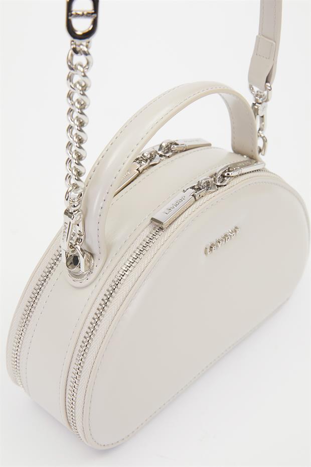 Gri Yarım Ay Model Omuz Çantası