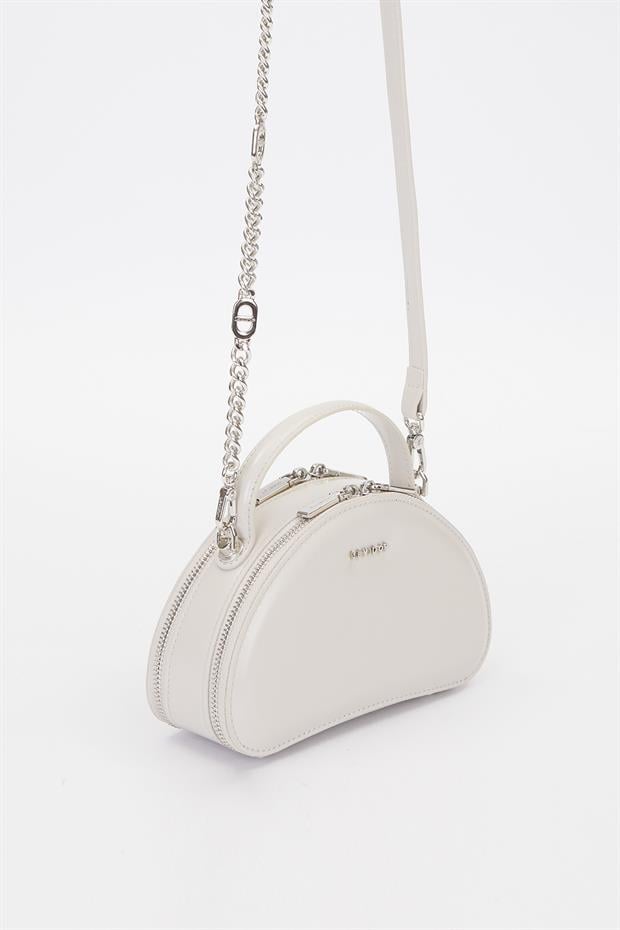 Gri Yarım Ay Model Omuz Çantası