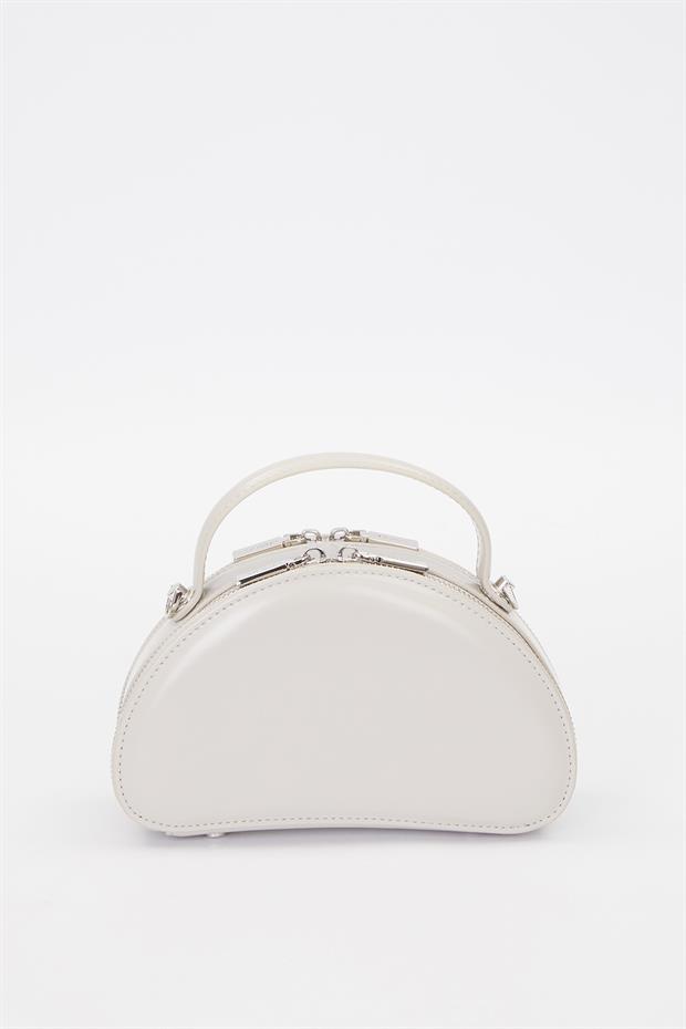 Gri Yarım Ay Model Omuz Çantası