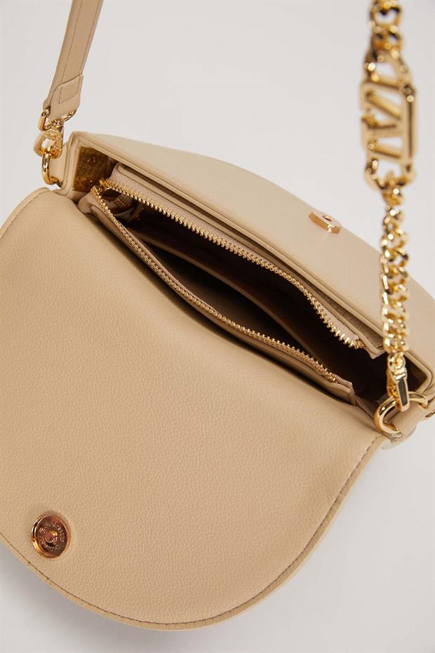 Gri Yarım Ay Model Zincir Detay Omuz Çantası