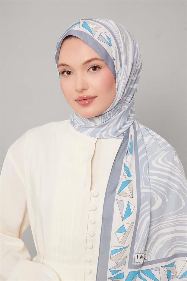 Gri Zebra Desen Club Şal