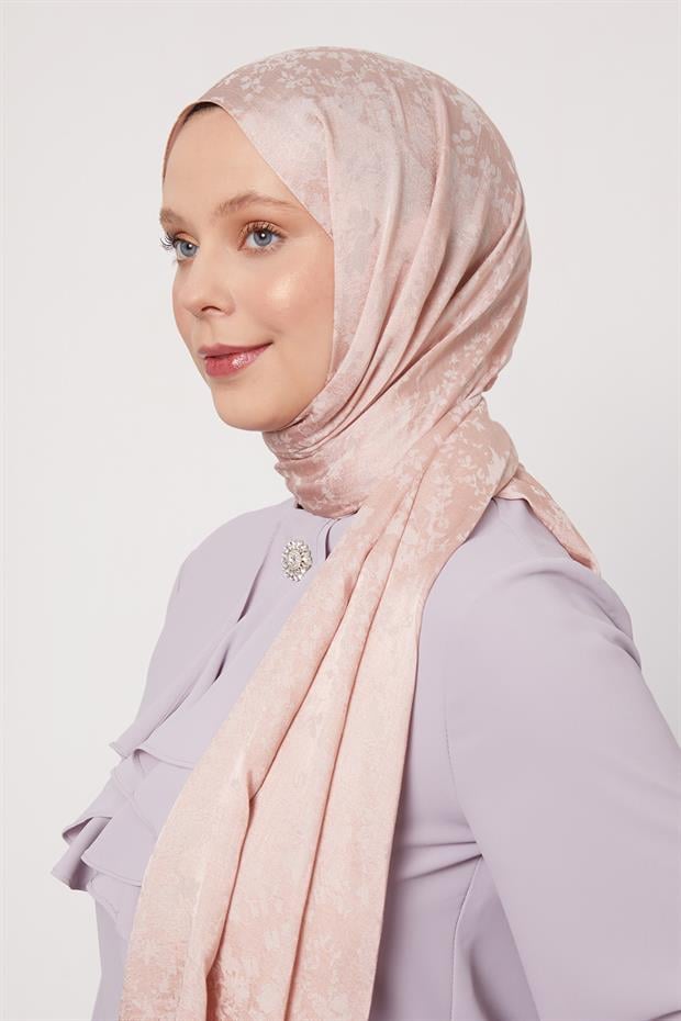 Gül Çiçek Desen İtalyan Jakar Şal