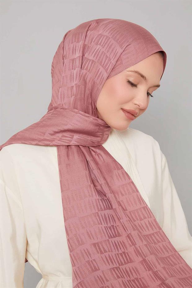 Gül Kurusu Damla Desen Blue Jakar Şal