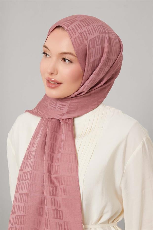 Gül Kurusu Damla Desen Blue Jakar Şal