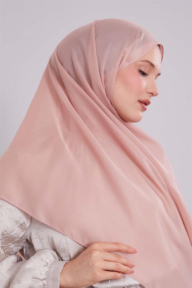 Gül Kurusu Düz Premium Abiye Şal