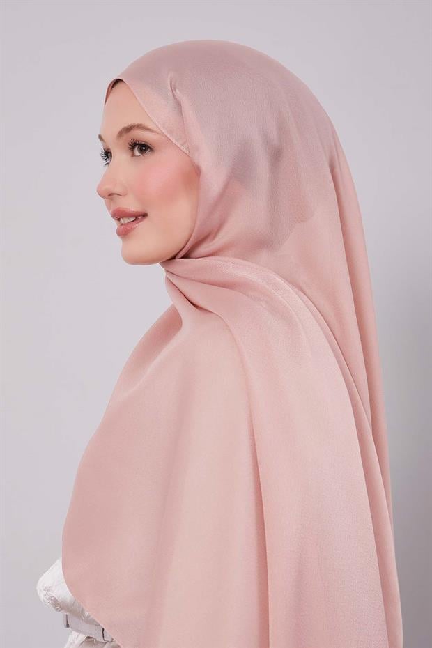 Gül Kurusu Düz Premium Abiye Şal