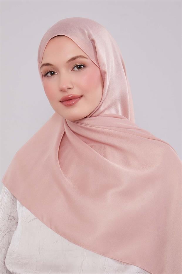 Gül Kurusu Düz Premium Abiye Şal