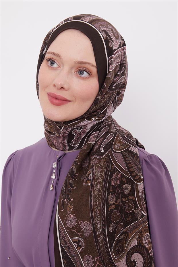 Gül Kurusu Etnik Desen Royal Şal