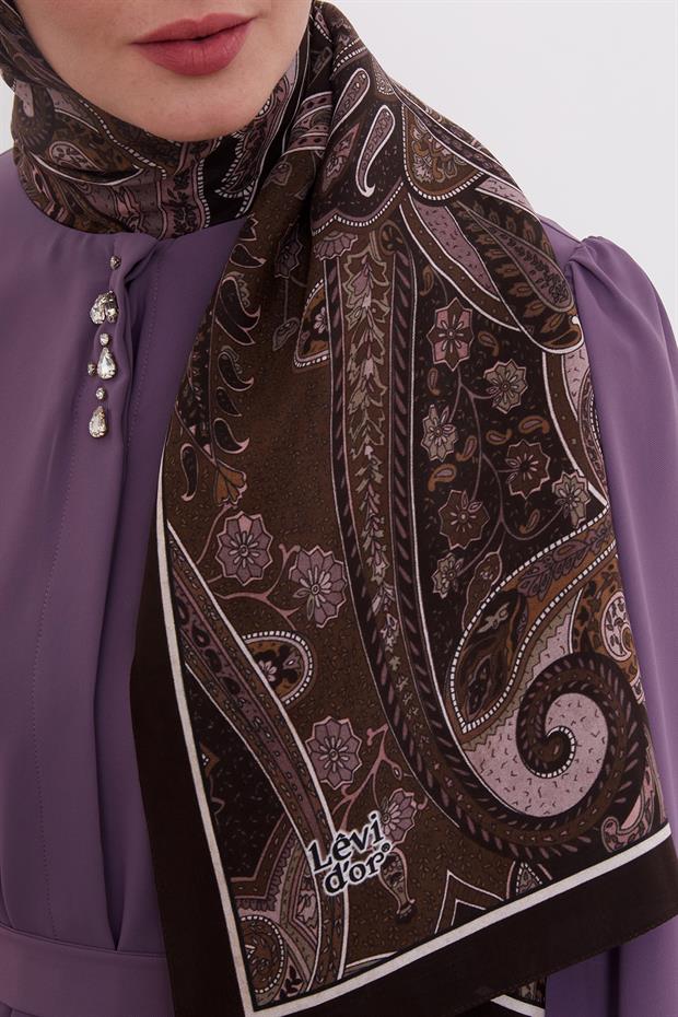 Gül Kurusu Etnik Desen Royal Şal