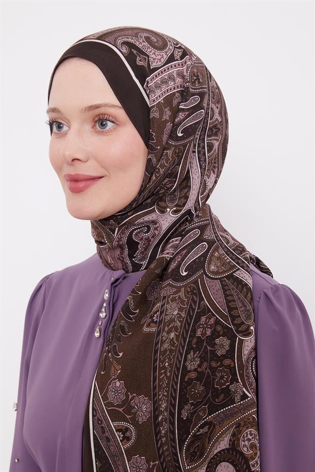 Gül Kurusu Etnik Desen Royal Şal