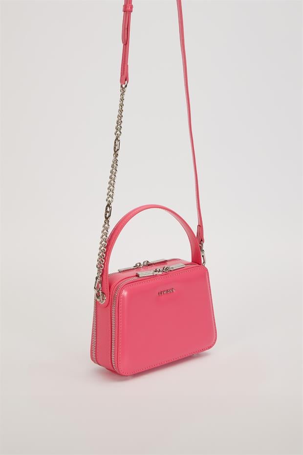 Gül Kurusu Kare Bombe Görünümlü Omuz Çantası