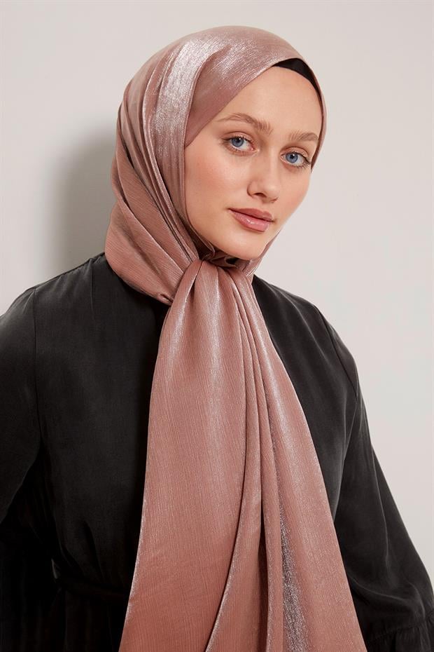 Gül Kurusu Kristal Abiye Şal