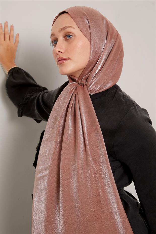 Gül Kurusu Kristal Abiye Şal