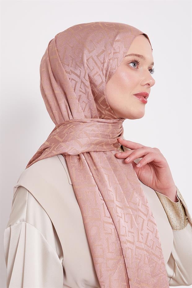 Gül Kurusu L Desen İtalyan Jakar Şal