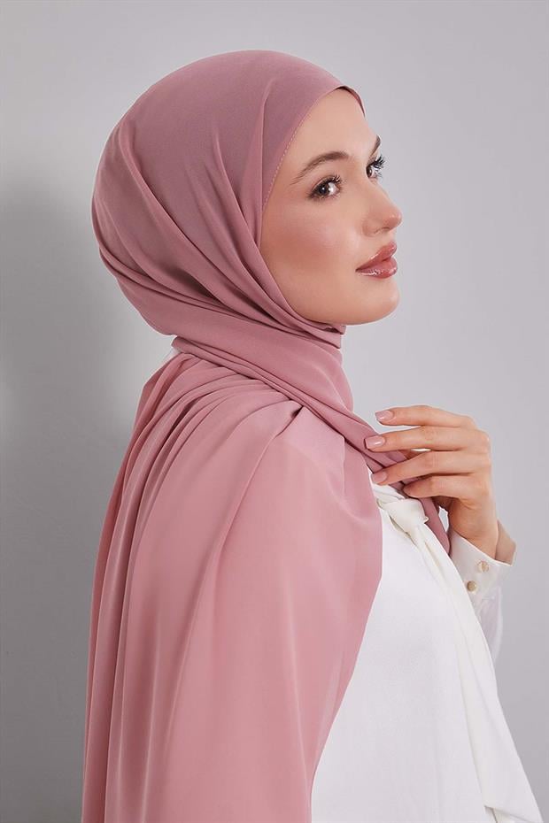 Gül Lux Şifon Şal