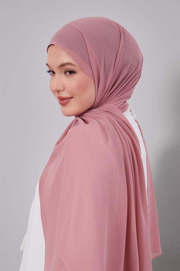 Gül Lux Şifon Şal