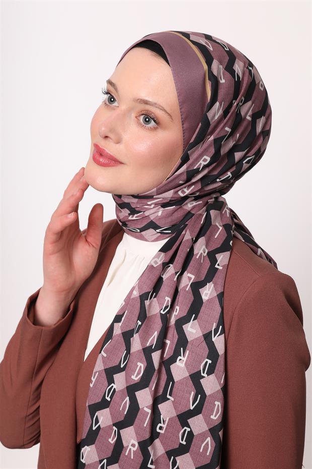 Gül Petek Desen Love Şal