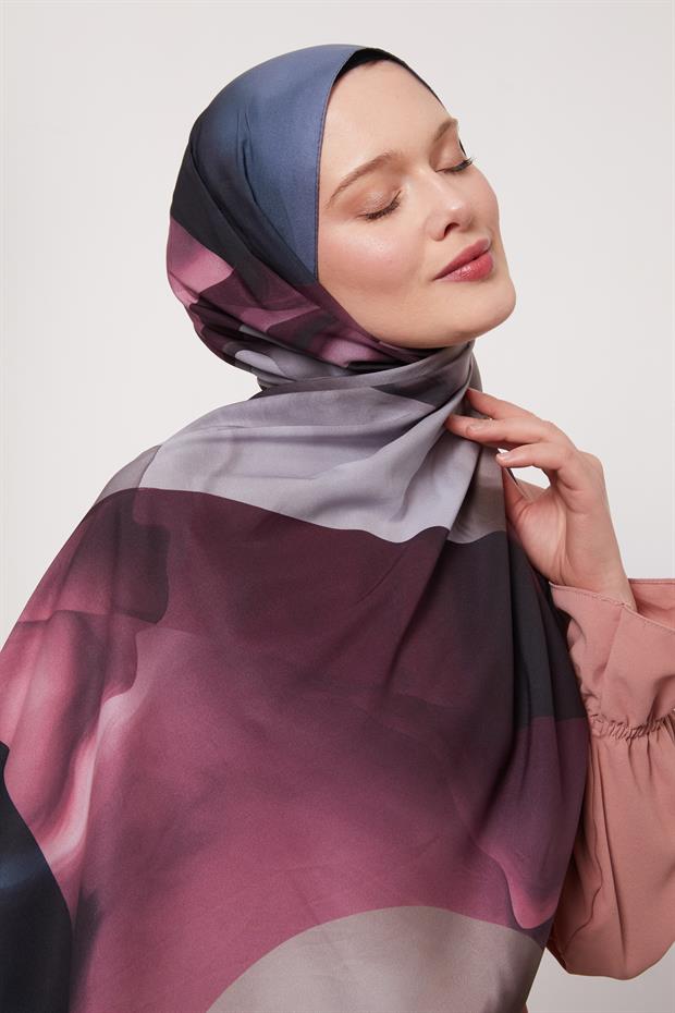 Gül Soyut Desen Love Şal