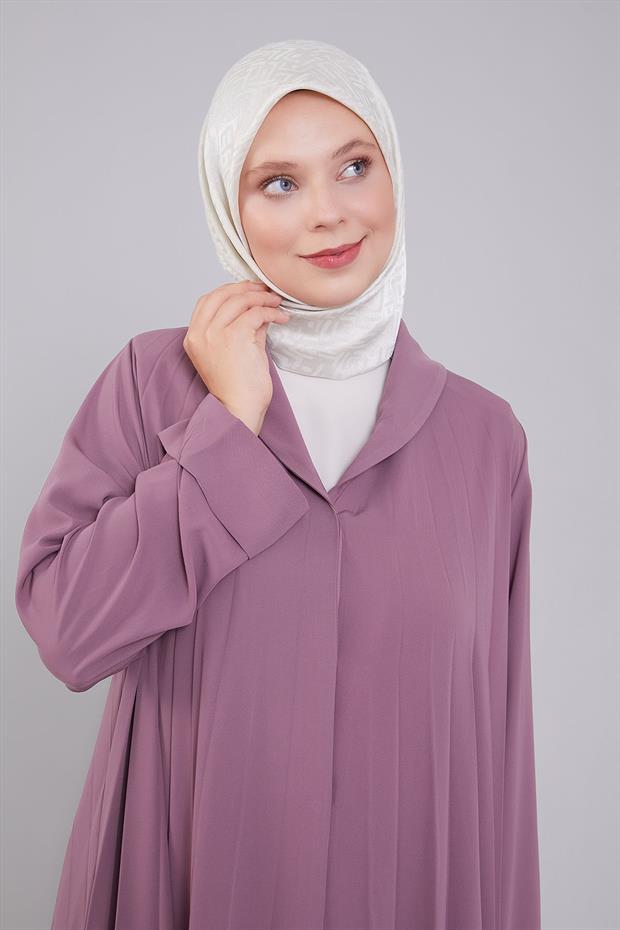 Gül Yaka Detaylı Ferace