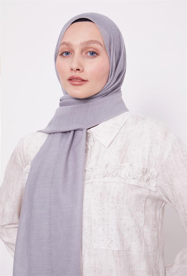 Gümüş Arlyn Düz Şal